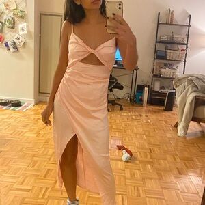 Petal & Pup Blush Asymmetrical Dress